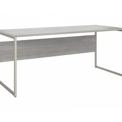 Bush Business Furniture Hybrid 72"W Computer Table Desk with Metal Legs, Platinum Gray (HYD373PG)