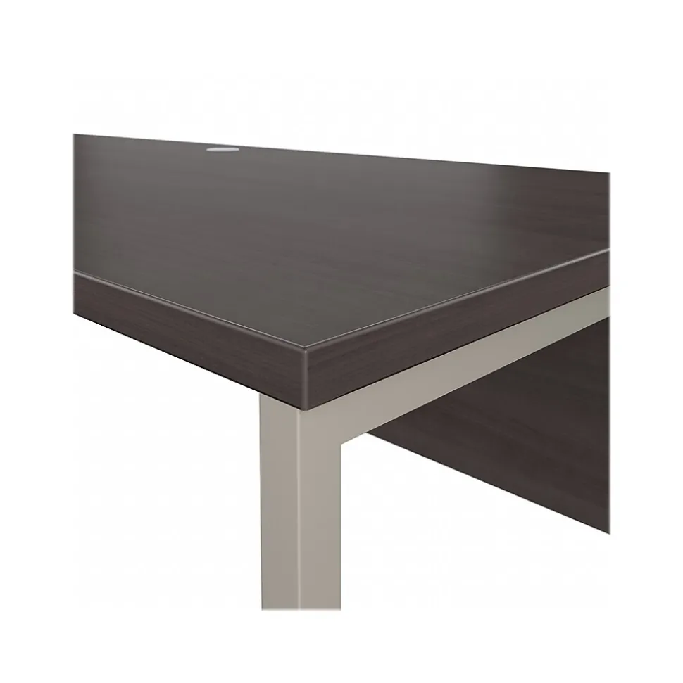 Bush Business Furniture Hybrid 72"W Computer Table Desk with Metal Legs, Storm Gray (HYD373SG)