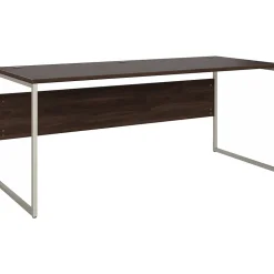 Bush Business Furniture Hybrid 72"W Computer Table Desk with Metal Legs, Black Walnut (HYD373BW)