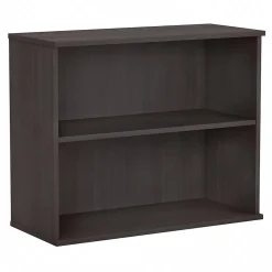 Bush Business Furniture 29"H 2-Shelf Bookcase with Adjustable Shelf, Storm Gray (BK3036SG)