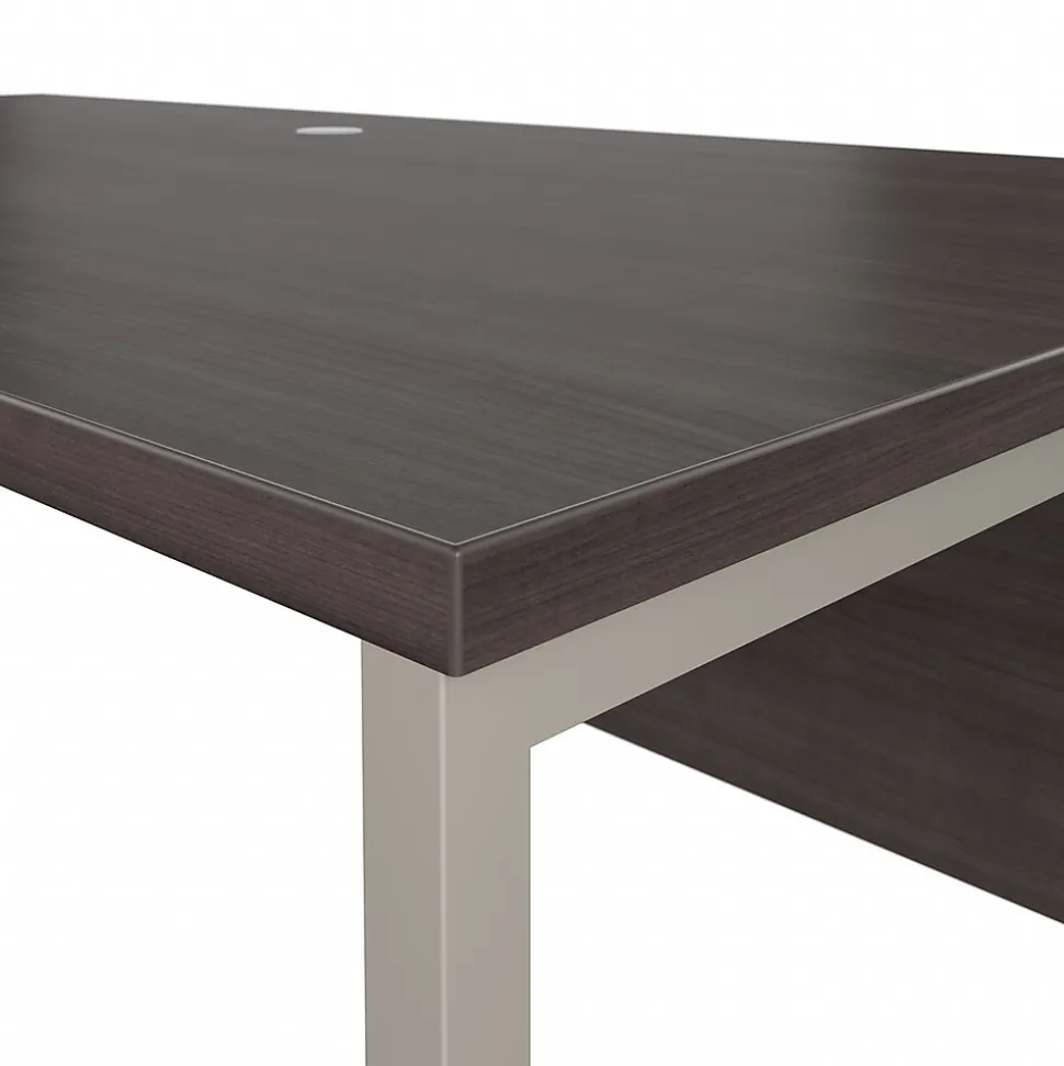 Bush Business Furniture Hybrid 72"W L Shaped Table Desk with Metal Legs, Storm Gray (HYB025SG)
