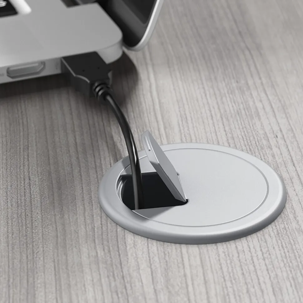 Bush Business Furniture Hustle 72"W L Shaped Computer Desk with Metal Legs, Platinum Gray (HUS001PG)