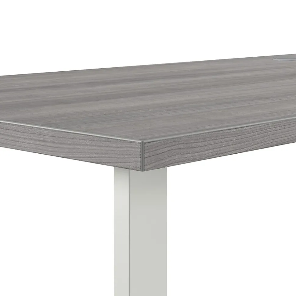 Bush Business Furniture Hustle 72"W L Shaped Computer Desk with Metal Legs, Platinum Gray (HUS001PG)