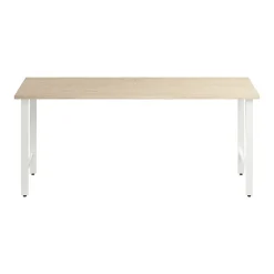 Bush Business Furniture Hustle 72"W Computer Desk with Metal Legs, Natural Elm (HUD172NE)
