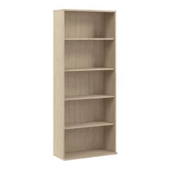 Bush Business Furniture Hustle Tall 5 Shelf Bookcase, Natural Elm (HUB230NE)