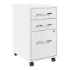 Bush Business Furniture Hustle 3 Drawer Mobile File Cabinet, White (HUF116WH)
