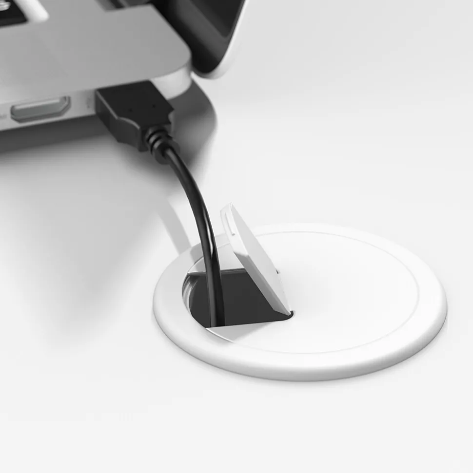 Bush Business Furniture Hustle 72"W L Shaped Computer Desk with Metal Legs, White (HUS001WH)