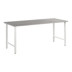 Bush Business Furniture Hustle 72"W Computer Desk with Metal Legs, Platinum Gray (HUD272PG)