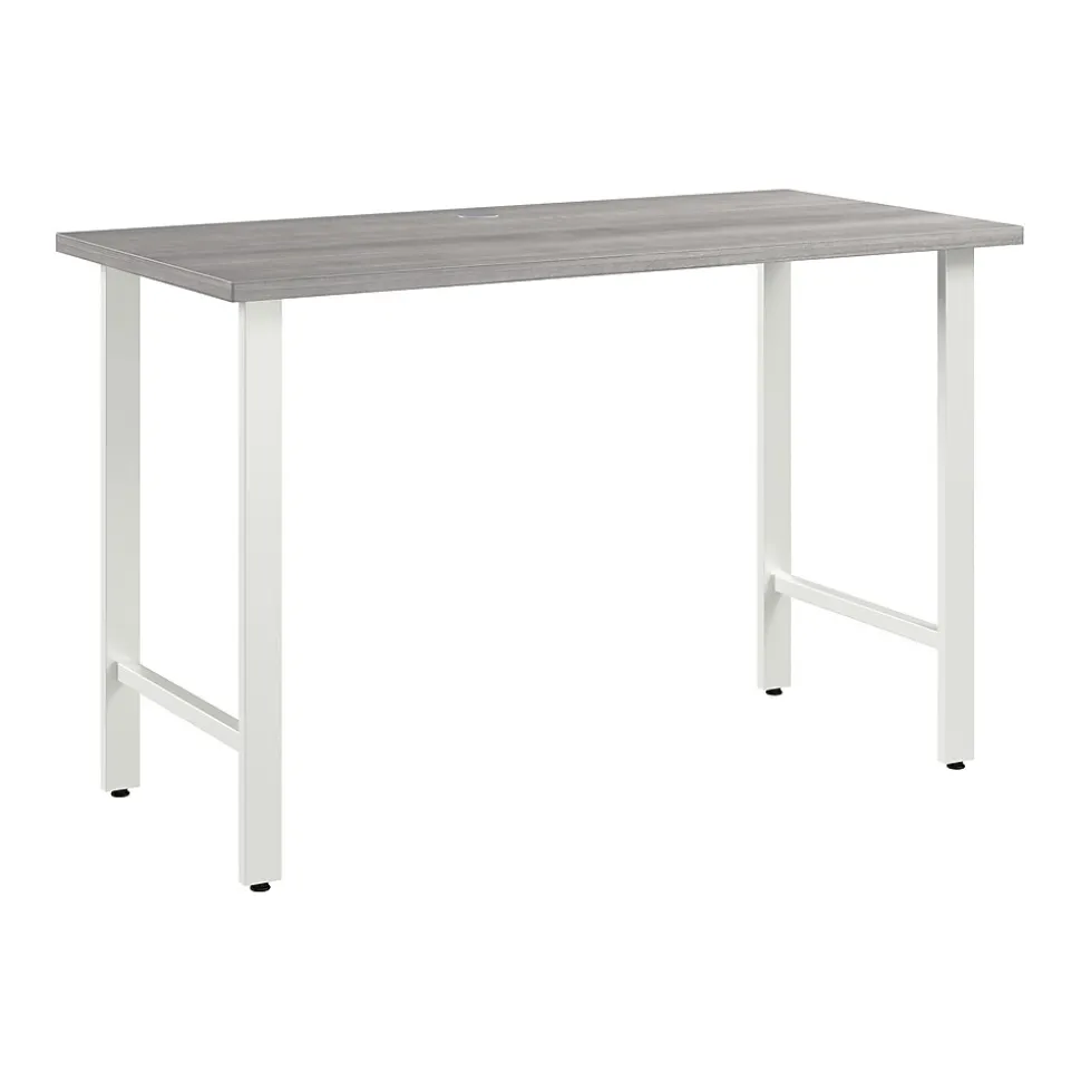 Bush Business Furniture Hustle 48"W Computer Desk with Metal Legs, Platinum Gray (HUD148PG)