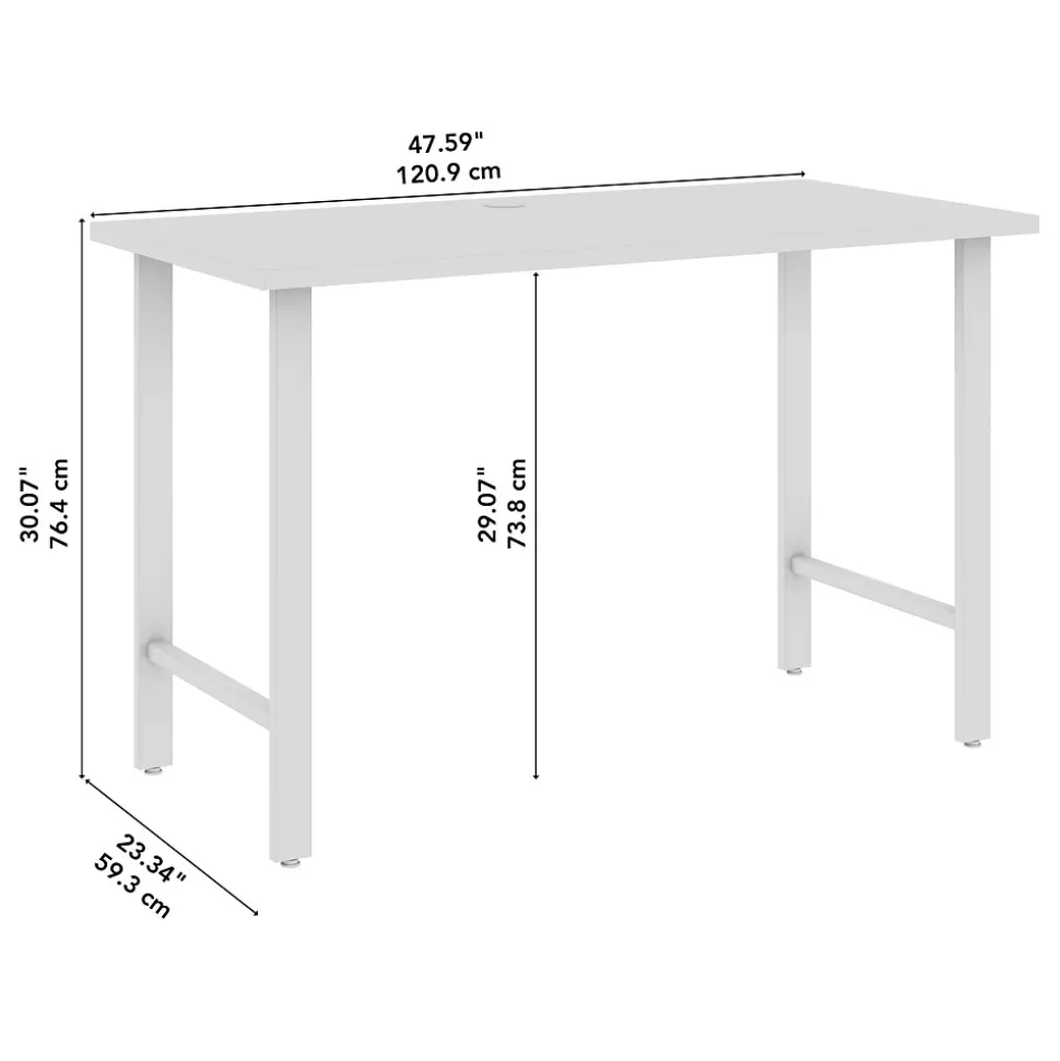 Bush Business Furniture Hustle 48"W Computer Desk with Metal Legs, Platinum Gray (HUD148PG)
