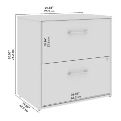 Bush Business Furniture Hustle 2 Drawer Lateral File Cabinet, White (HUF130WH)