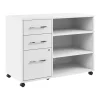 Bush Business Furniture Hustle Office Storage Cabinet with Wheels, White (HUF140WH)