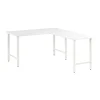 Bush Business Furniture Hustle 60"W L Shaped Computer Desk with Metal Legs, White (HUS003WH)