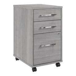 Bush Business Furniture Hustle 3 Drawer Mobile File Cabinet, Platinum Gray (HUF116PG)