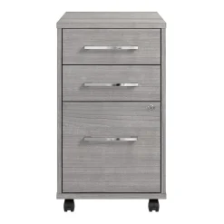 Bush Business Furniture Hustle 3 Drawer Mobile File Cabinet, Platinum Gray (HUF116PG)