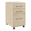 Bush Business Furniture Hustle 3 Drawer Mobile File Cabinet, Natural Elm (HUF116NE)