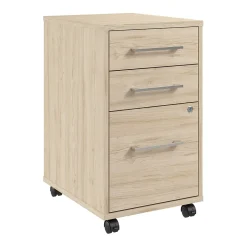 Bush Business Furniture Hustle 3 Drawer Mobile File Cabinet, Natural Elm (HUF116NE)
