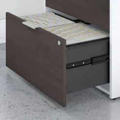 Bush Business Furniture Jamestown 2-Drawer Lateral File Cabinet, Locking, Letter/Legal, Storm Gray/White, 29.72