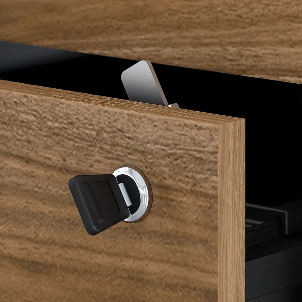 Bush Business Furniture Jamestown 2-Drawer Vertical File Cabinet, Letter/Legal, Fresh Walnut/White, 23.66" (JTF116FWWHSU)