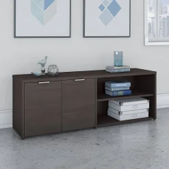 Bush Business Furniture Jamestown 21.2" Low Storage Cabinet with 4 Shelves, Storm Gray (JTS160SG)
