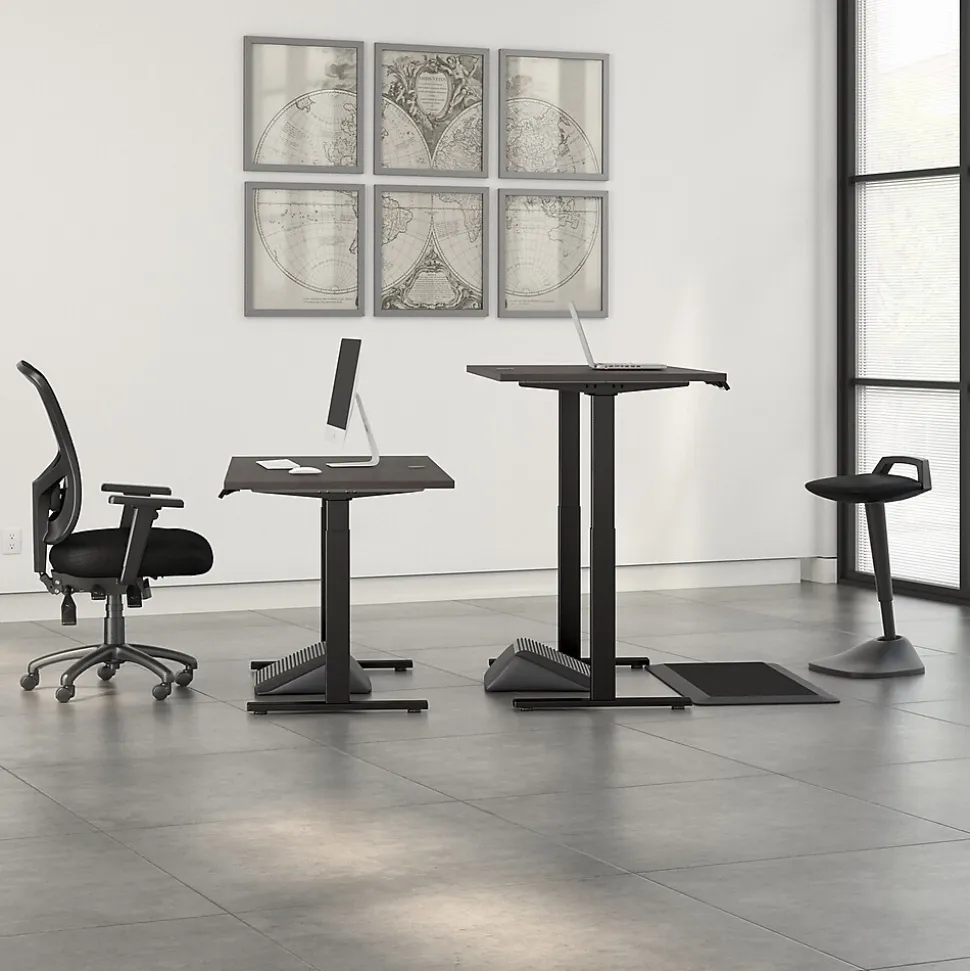 Bush Business Furniture Move 60 Series 60"W Electric Height Adjustable Standing Desk, Storm Gray (M6S6030SGBK)