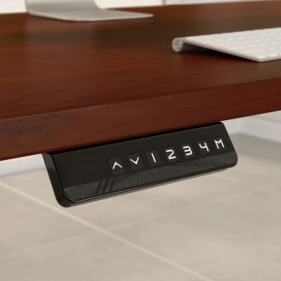 Bush Business Furniture Move 60 Series 60"W Electric Height Adjustable Standing Desk, Hansen Cherry (M6S6030HCBK)