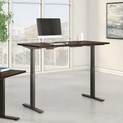 Bush Business Furniture Move 60 Series 60"W Electric Height Adjustable Standing Desk, Mocha Cherry (M6S6030MRBK)