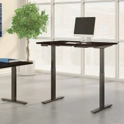 Bush Business Furniture Move 60 Series 48"W Electric Height Adjustable Standing Desk, Mocha Cherry (M6S4824MRBK)