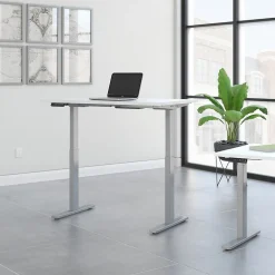 Bush Business Furniture Move 60 Series 48"W Electric Height Adjustable Standing Desk, White (M6S4824WHSK)