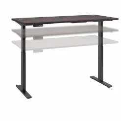 Bush Business Furniture Move 60 Series 72"W Electric Height Adjustable Standing Desk, Storm Gray (M6S7230SGBK)