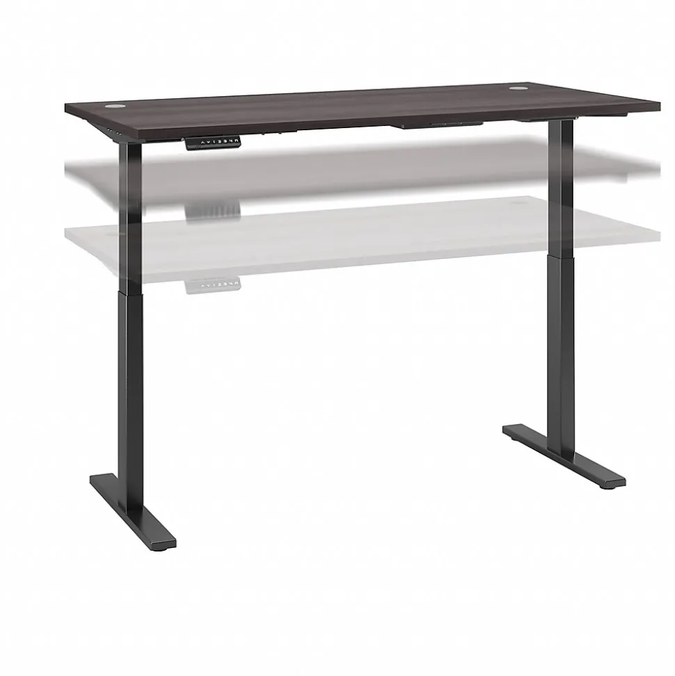 Bush Business Furniture Move 60 Series 72"W Electric Height Adjustable Standing Desk, Storm Gray (M6S7230SGBK)