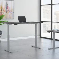 Bush Business Furniture Move 60 Series 72"W Electric Height Adjustable Standing Desk, Storm Gray (M6S7230SGSK)
