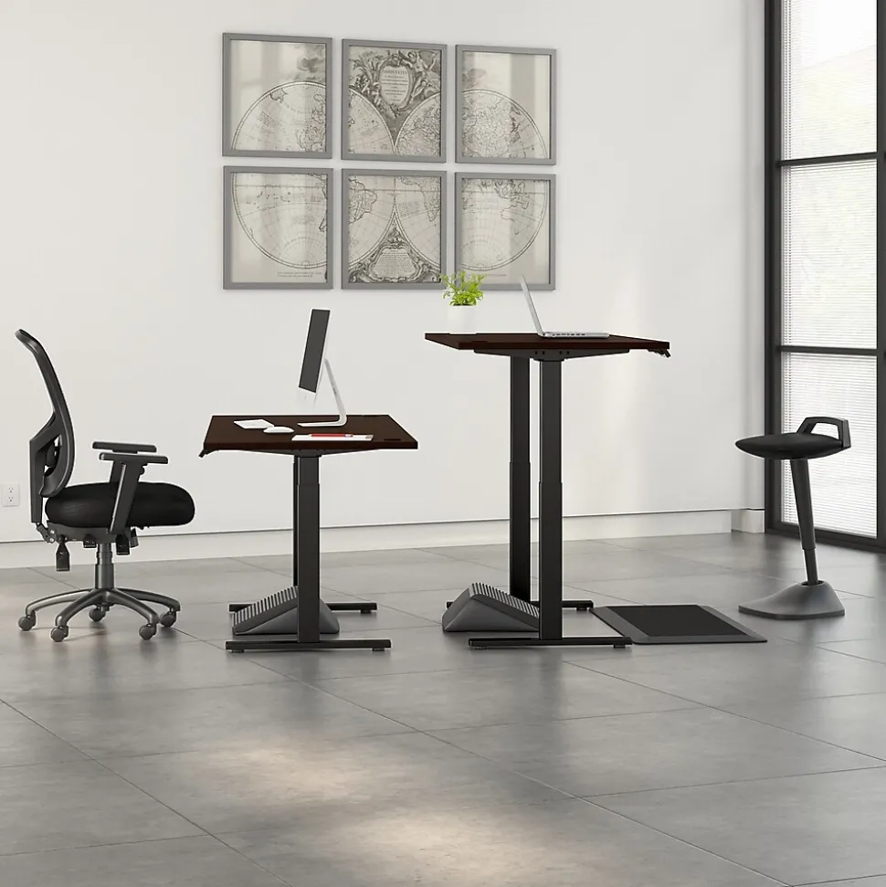 Bush Business Furniture Move 60 Series 72"W Electric Height Adjustable Standing Desk, Mocha Cherry (M6S7230MRBK)