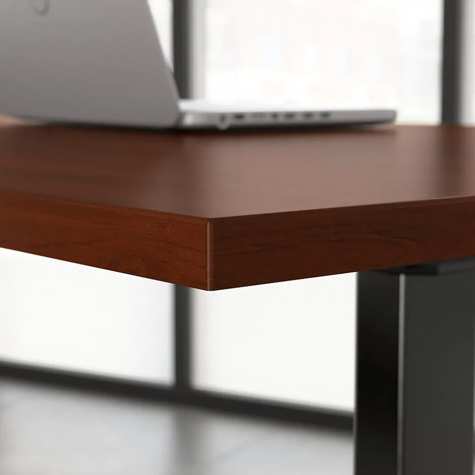Bush Business Furniture Move 60 Series 72"W Electric Height Adjustable Standing Desk, Hansen Cherry (M6S7230HCBK)