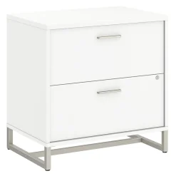 Bush Business Furniture Method 2 Drawer Lateral File Cabinet, White (KI70204SU)