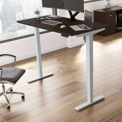 Bush Business Furniture Move 40 Series 60"W Electric Height Adjustable Standing Desk, Mocha Cherry/Cool Gray (M4S6030MRSK)