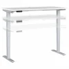 Bush Business Furniture Move 40 Series 60"W Electric Height Adjustable Standing Desk, White/Cool Gray Metallic (M4S6030WHSK)