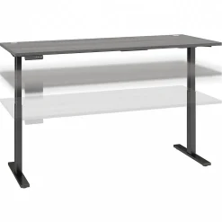 Bush Business Furniture Move 60 Series 72"W Electric Height Adjustable Standing Desk, Platinum Gray/Black (M6S7230PGBK)