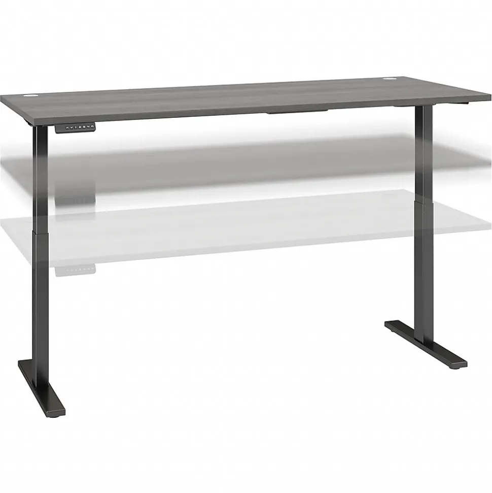 Bush Business Furniture Move 60 Series 72"W Electric Height Adjustable Standing Desk, Platinum Gray/Black (M6S7230PGBK)