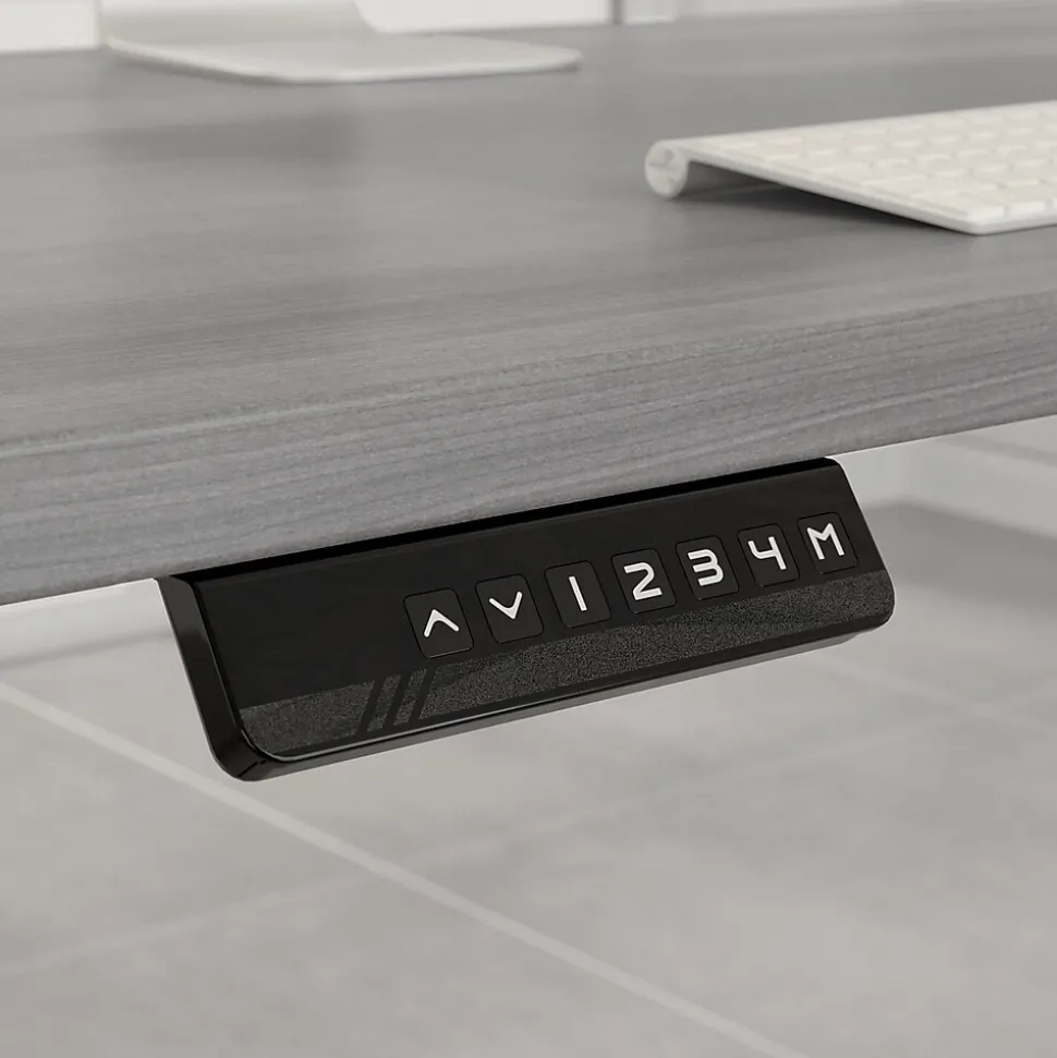 Bush Business Furniture Move 60 Series 72"W Electric Height Adjustable Standing Desk, Platinum Gray/Black (M6S7230PGBK)