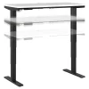 Bush Business Furniture Move 40 Series 48"W Electric Height Adjustable Standing Desk, White/Black (M4S4824WHBK)