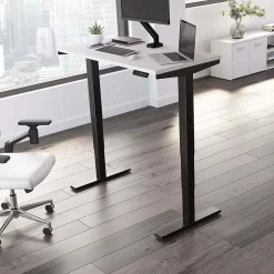 Bush Business Furniture Move 40 Series 48"W Electric Height Adjustable Standing Desk, White/Black (M4S4824WHBK)