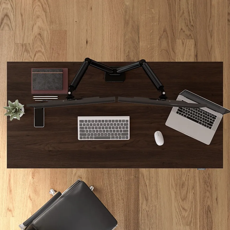 Bush Business Furniture Move 40 Series 60"W Electric Height Adjustable Standing Desk, Black Walnut/Black (M4S6030BWBK)