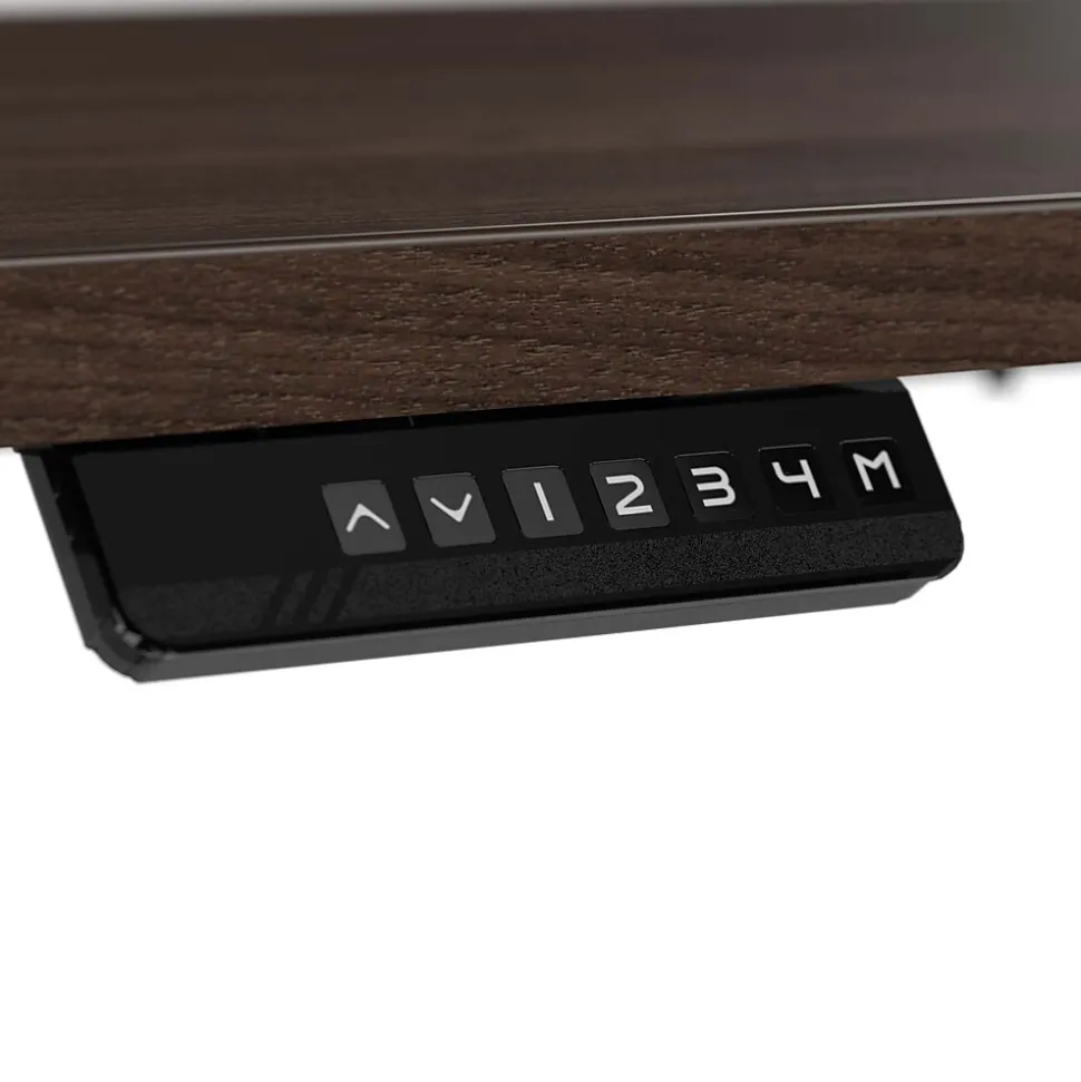 Bush Business Furniture Move 40 Series 60"W Electric Height Adjustable Standing Desk, Black Walnut/Black (M4S6030BWBK)