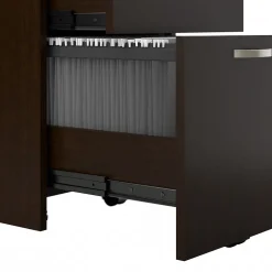 Bush Business Furniture Office in an Hour Cubicle Storage with Cabinet, Paper Tray, & Pencil Holder, Mocha Cherry (WC36890-03K)