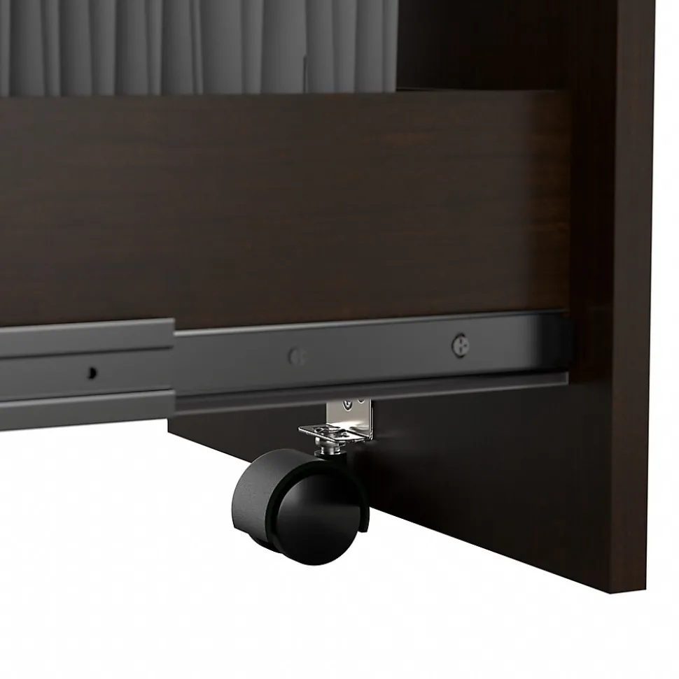 Bush Business Furniture Office in an Hour Cubicle Storage with Cabinet, Paper Tray, & Pencil Holder, Mocha Cherry (WC36890-03K)