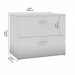 Bush Business Furniture Office in an Hour 2 Drawer Lateral File Cabinet, Mocha Cherry (OIAH011MRSU)