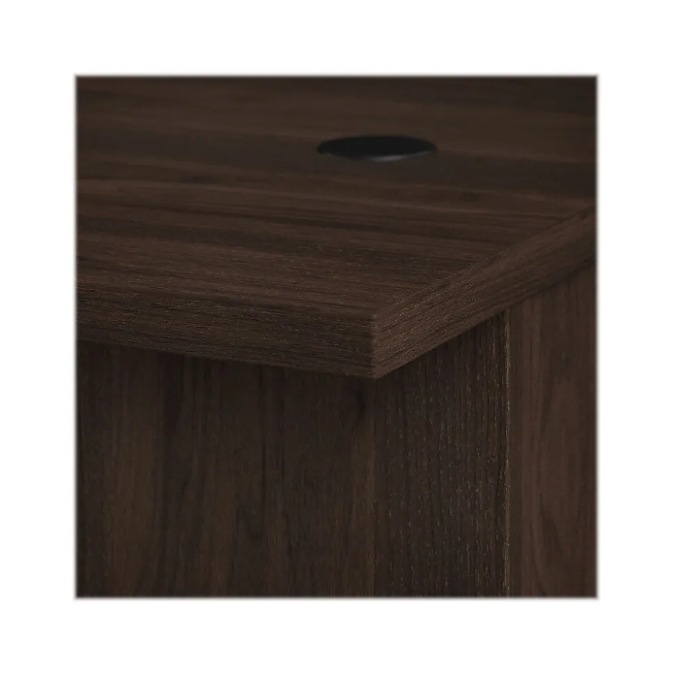 Bush Business Furniture Office 500 72"W L Shaped Executive Desk with Drawers, Black Walnut (OF5004BWSU)