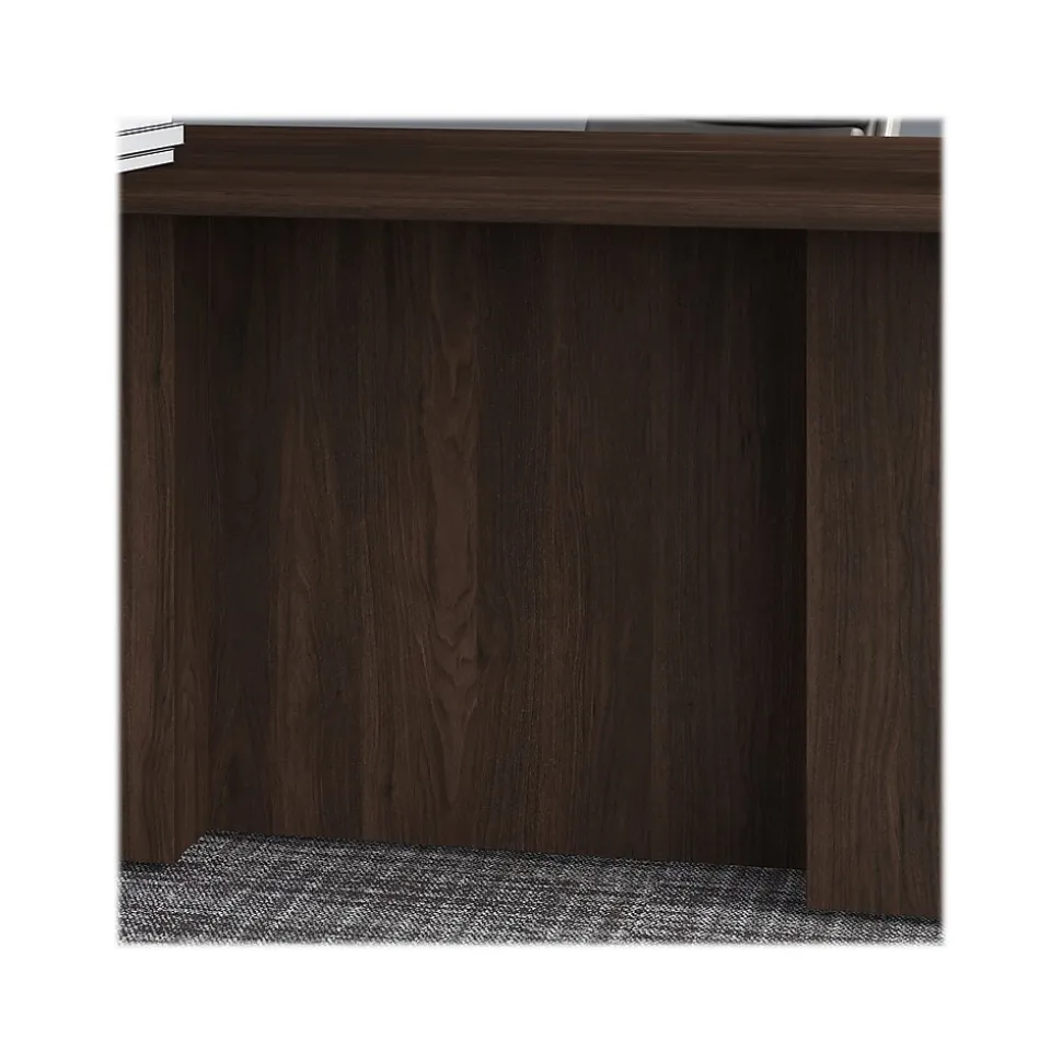 Bush Business Furniture Office 500 72"W L Shaped Executive Desk with Drawers, Black Walnut (OF5004BWSU)
