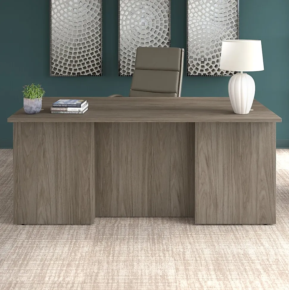 Bush Business Furniture Office 500 72"W Executive Desk, Modern Hickory (OFD172MHK)